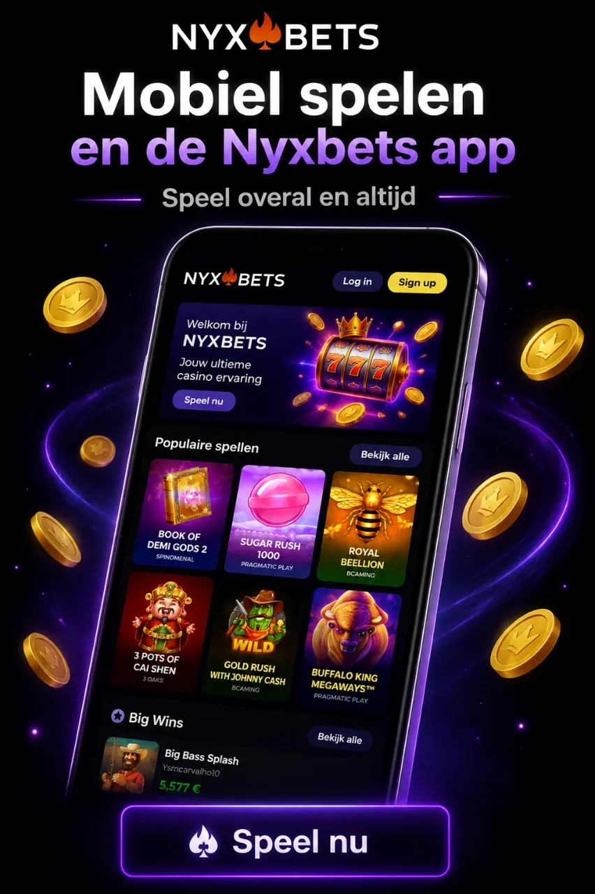 Smartphone met casinospellen op mobiel scherm